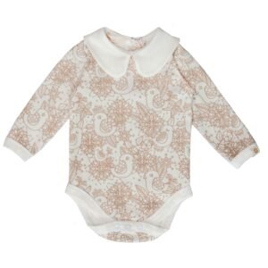 Bodysuit with collar for girls Organic scaled