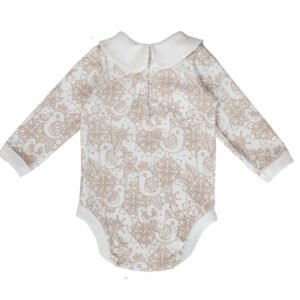 Bodysuit with collar for girls long sleve scaled