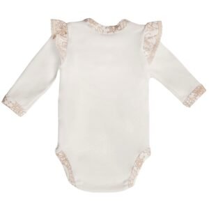 bodysuit with ruffle organic cotton baby