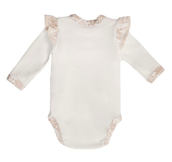 bodysuit with ruffle organic cotton baby scaled