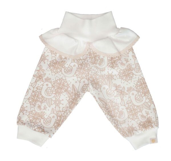 infant ruffle pants organic cotton scaled