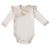 kimono bodysuit with ruffle organic cotton baby