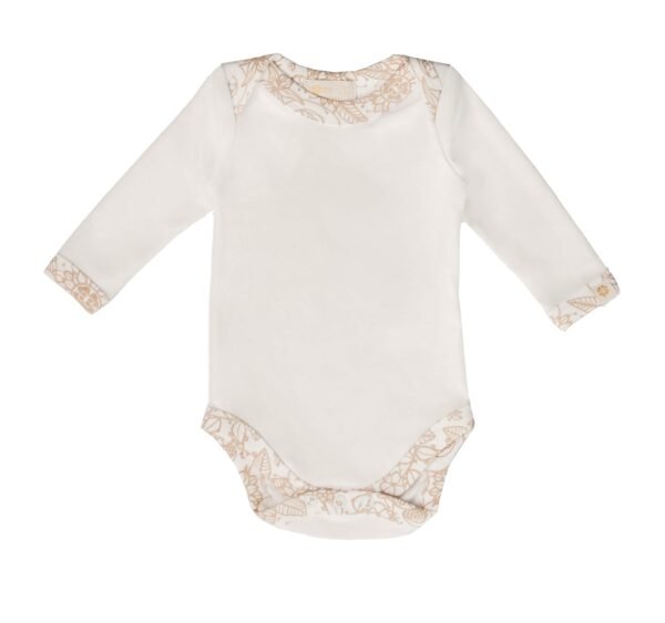 long sleeve organic bodysuit for infant scaled