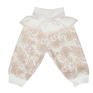 pants with ruffle organic cotton